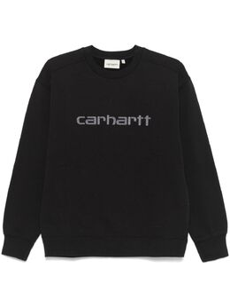 Carhartt WIP: Чёрный свитшот  Script