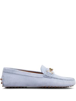 Tod's: Голубые лоферы  Gommino