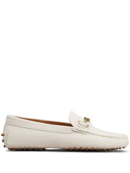 Tod's: Белые лоферы  Gommino
