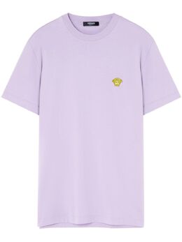Versace: Фиолетовая футболка  Medusa