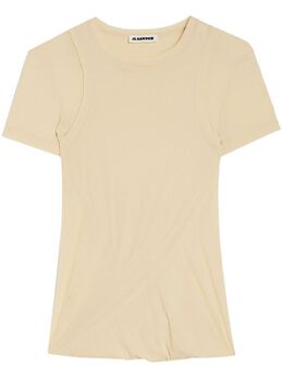 Jil Sander: Бежевая футболка 