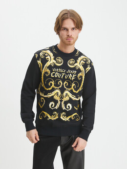 Versace Jeans Couture: Чёрная толстовка 