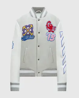 Off-White: Сірі куртки 