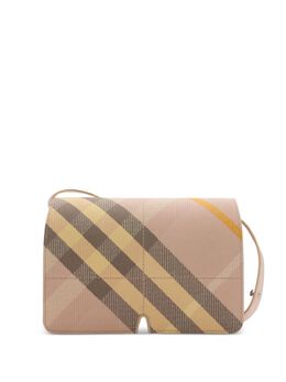 Burberry: Бежевая сумка через плечо 