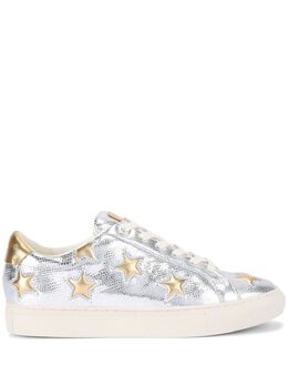 Kurt Geiger London: Серебристые кроссовки 