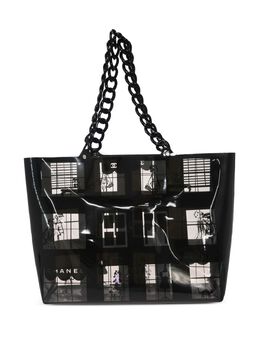 CHANEL Pre-Owned: Чёрная сумка-шоппер 