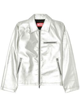 Diesel: Серебристая куртка 
