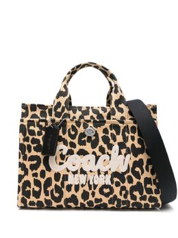 Coach: Сумка-шоппер с леопардовым принтом 