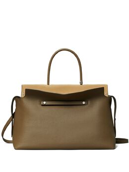Tory Burch: Коричневая сумка-шоппер 
