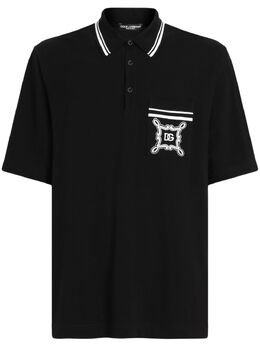 Dolce & Gabbana: Поло с принтом 