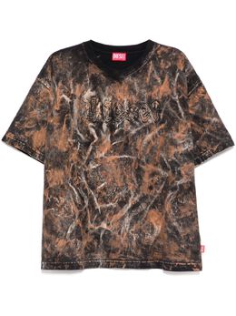 Diesel: Коричневая футболка 