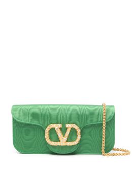 Valentino Garavani: Зелёная сумка через плечо 