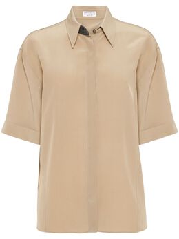Brunello Cucinelli: Рубашка цвета хаки 