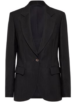 Brunello Cucinelli: Чёрный жакет  Monili