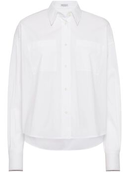 Brunello Cucinelli: Белая рубашка  Monili
