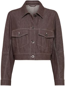 Brunello Cucinelli: Коричневая куртка  Monili