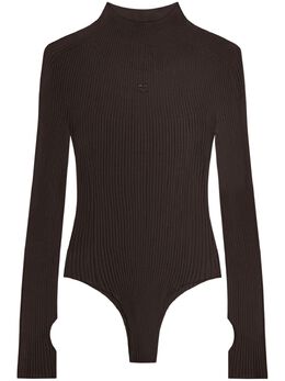 Courrèges: Коричневый боди 