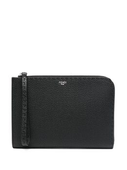 FENDI: Чёрный клатч  Selleria