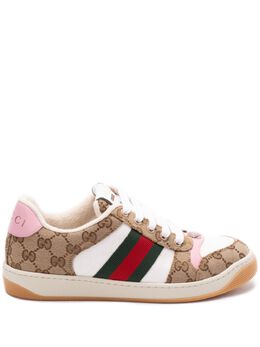 Gucci: Бежевые кроссовки  GG