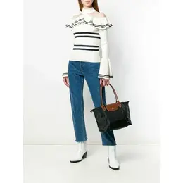 Longchamp: Чёрная сумка  Le Pliage