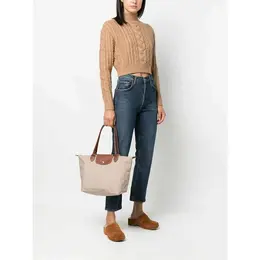 Longchamp: Коричневая сумка  Le Pliage