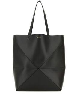 LOEWE: Чёрная сумка-шоппер  Puzzle