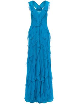 Alberta Ferretti: Платье с оборками 