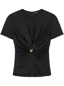 Versace: Чёрный топ  Safety Pin
