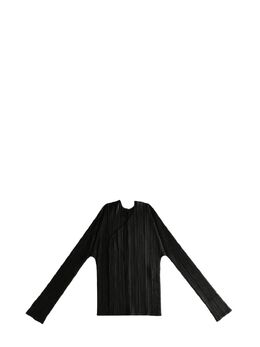Pleats Please Issey Miyake: Чёрная блуза 
