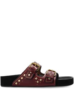 ISABEL MARANT: Бордовые сандалии  Lennyo