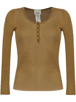 ISABEL MARANT: Футболка цвета хаки 