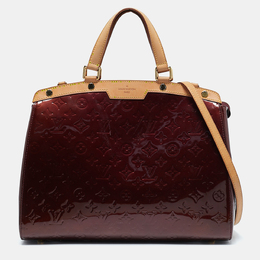 Louis Vuitton: Бордовая сумка 