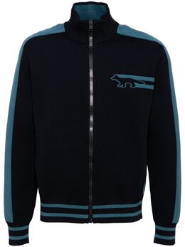 Maison Kitsuné: Синий свитер 