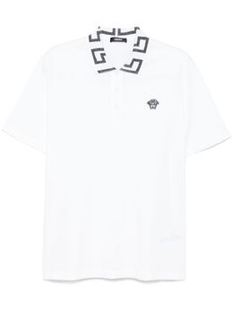Versace: Белое поло  Greca