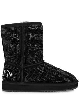 Philipp Plein: Чёрные ботинки  Crystal