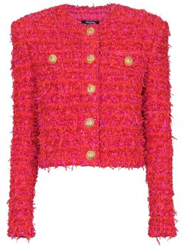 Balmain: Твидовая куртка 