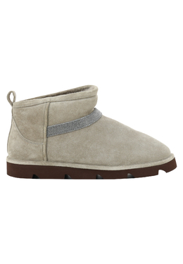 BRUNELLO CUCINELLI: Серые угги 