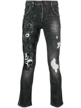 Philipp Plein: Рваные джинсы  Skull
