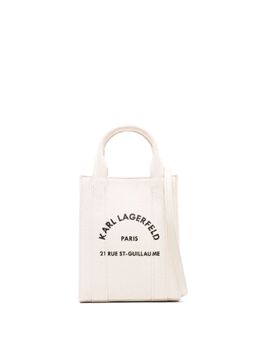 Karl Lagerfeld: Бежевая сумка-шоппер  Rue St Guillaume