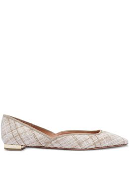 Aquazzura: Светлые балетки  Maia