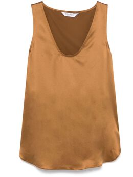 Max Mara: Коричневый топ 