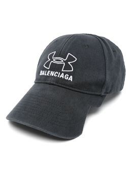 Balenciaga: Чёрная кепка 