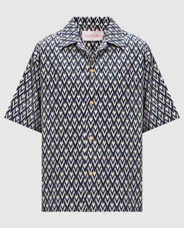 Valentino: Синяя рубашка 