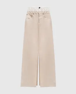 Maison Margiela: Бежевая юбка 