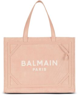 Balmain: Бежевая сумка-шоппер  B-Army
