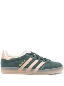 adidas: Зелёные кроссовки  Gazelle Indoor