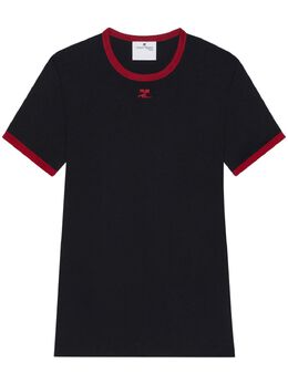Courrèges: Чёрная футболка 