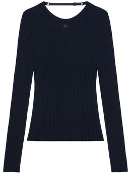 Courrèges: Синий свитер 
