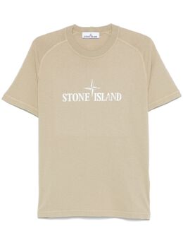 Stone Island: Футболка с принтом 