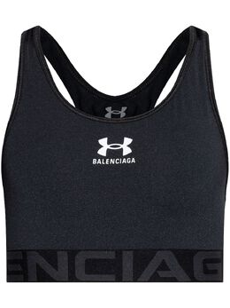 Balenciaga: Чёрный бюстгальтер 